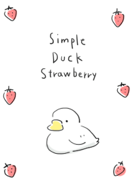 簡單的 鴨子 草莓 白灰
