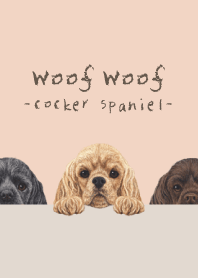 Woof Woof - Cocker Spaniel - SHELL PINK