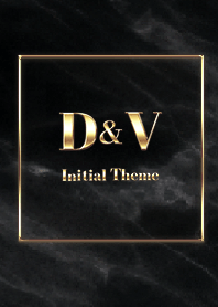 【 D&V 】Initial Theme Gold - ブラック