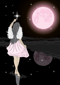 天使と月 III