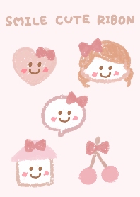 リボンなピンク可愛い女子