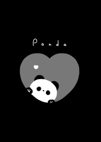 Panda in Heart/black gray.
