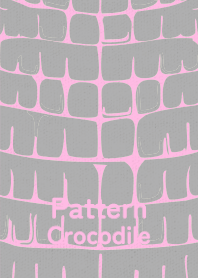 Pattern Crocodile Silver gray