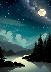 Beautiful starry night view#2563