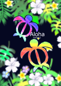 ♡幸運の虹色ホヌ*ハワイ＊ALOHA+225