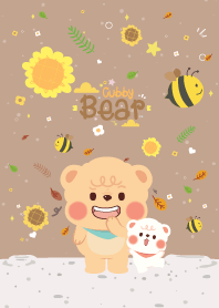 Cubby Bear Sunflower Bee Cute Sweet