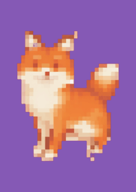 Fox Pixel Art Theme  Purple 01
