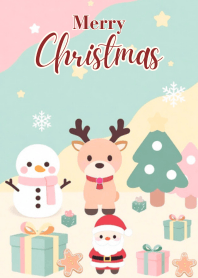 คริสต์มาส Chibi มิ้นท์พาสเทล