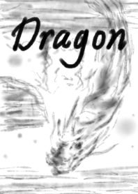 Dragon like painting in India ink