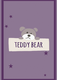パープル 紫 / テディベア