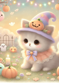 Lovely baby cat in Halloween costume