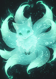 Sparkling Green Fox Spirit