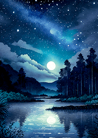 Beautiful starry night view#2921