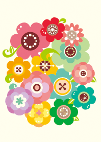 Retro button flower