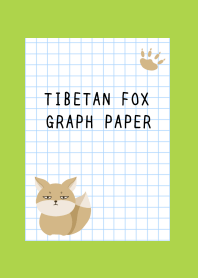 TIBETAN FOX GRAPH PAPER/RED/GREEN