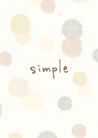 Watercolor circle darkish Beige4 Japan