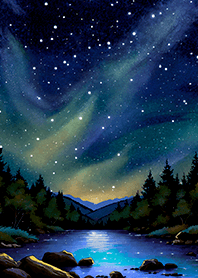 Beautiful starry night view#2047