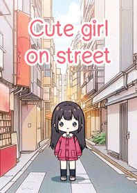 Cute girl on street