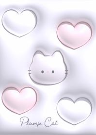 purple Fluffy cat and heart 12_2