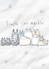 Simple A variety of cats marble.
