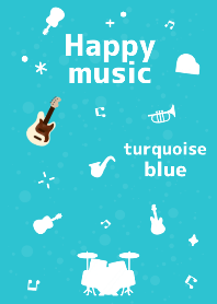 Happy music! turquoise blue