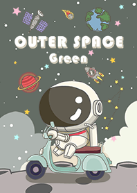 浩瀚宇宙/可愛寶貝太空人/摩托車/綠色星空3