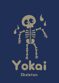 Yokai skeleton Navy blue