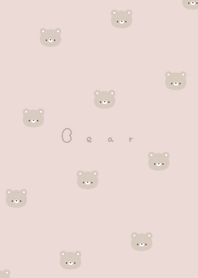 Bear Pattern /pink beige