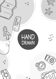 Hand Drawn Travel Grayscale