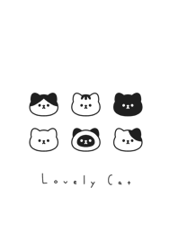 6 cats('24)-white black.