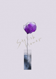 Stylish flowers and purple.