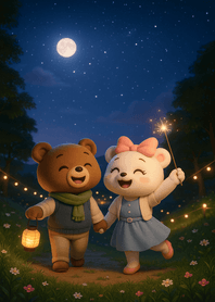 Moonlit Sparkler Night Walk