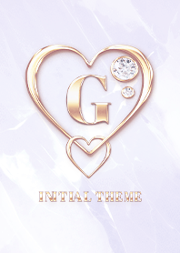 [ G ] Heart Charm & Initial  - Purple 1