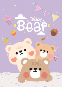 Teddy Bear Mini Galaxy Light Violet