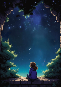 Starry sky girl 97a87d