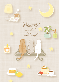 beige Moonlit night and cat 04_2