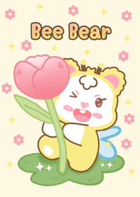 Bee bear yellow cute