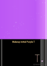 メークアップ イニシャル パープル T