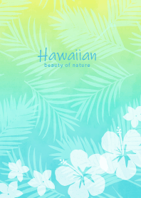 Hawaiian Palm tree Blue