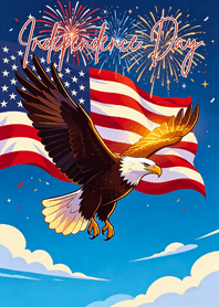 USA 4th of July Eagle Flag
