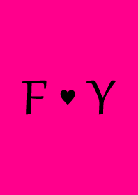 Initial "F & Y" Vivid pink & black.
