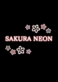シンプルなネオンの桜 4