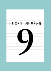 LUCKY NUMBER 9 NOTEBOOK-DUSTY MINT GREEN