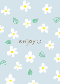 Pretty white flowers leaves29 from Japan