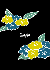 Colorful flowers black17 from Japan