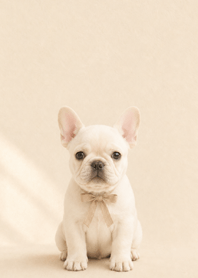 Sitting French Bulldog Life-7