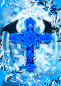 Jewel cross -Devil's sky blue-