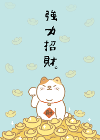 Chubby Lucky Cat.white1