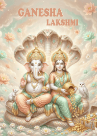 Ganesha, Lakshmi, wealth, rich. 8JP