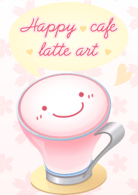 Happy Coffee latte art "SAKURA"